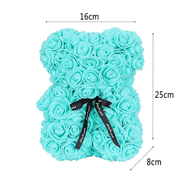 1/2pc 25cm Teddy Rose Bear with Bouquet