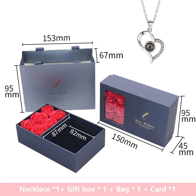 Geschenkbox mit Rosenseife