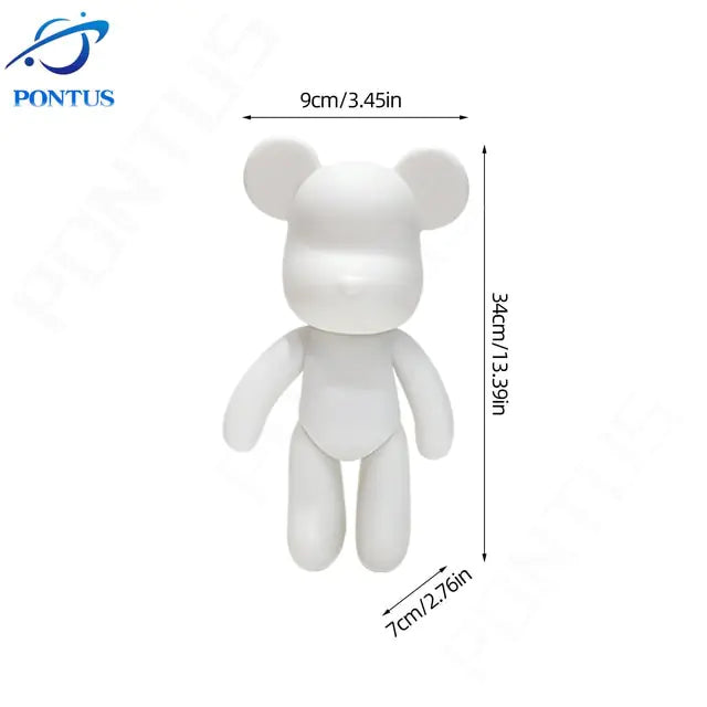 Expressive Fluid Bear Sculpture