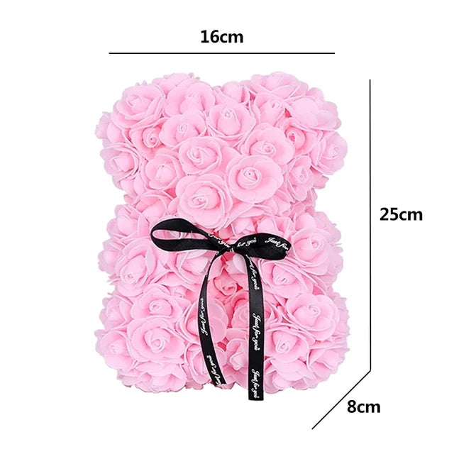 1/2pc 25cm Teddy Rose Bear with Bouquet