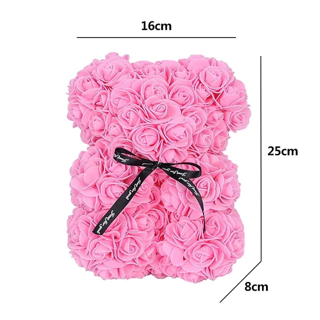 1/2pc 25cm Teddy Rose Bear with Bouquet