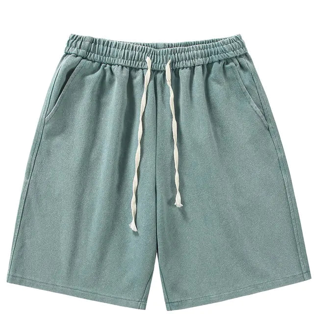 Zomerse katoenen sweatshorts met distressed look