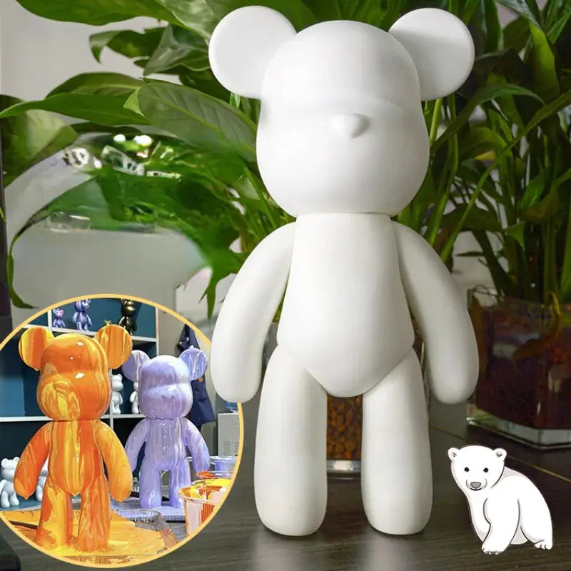 Expressive Fluid Bear Sculpture