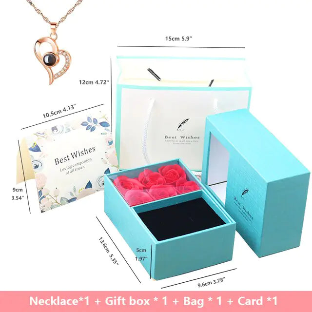 Geschenkbox mit Rosenseife