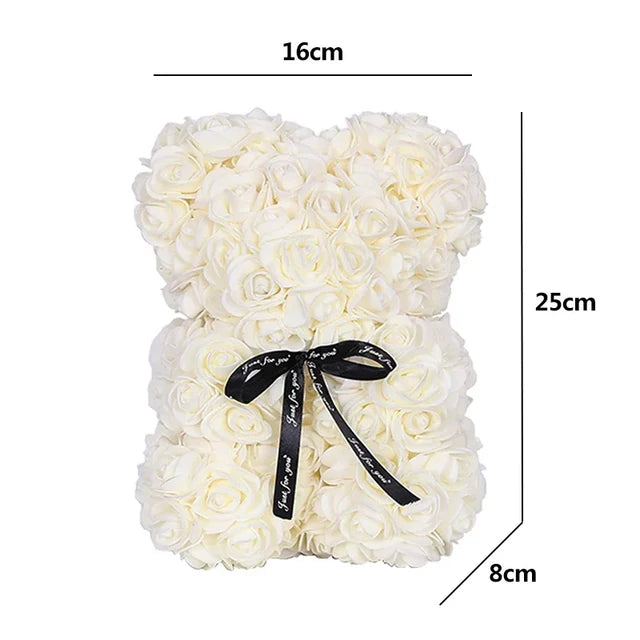 1/2pc 25cm Teddy Rose Bear with Bouquet