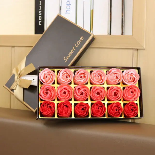 Geschenkbox mit Rosenseife