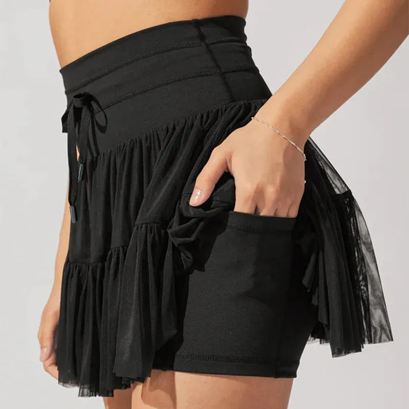High Waist Lace Skorts