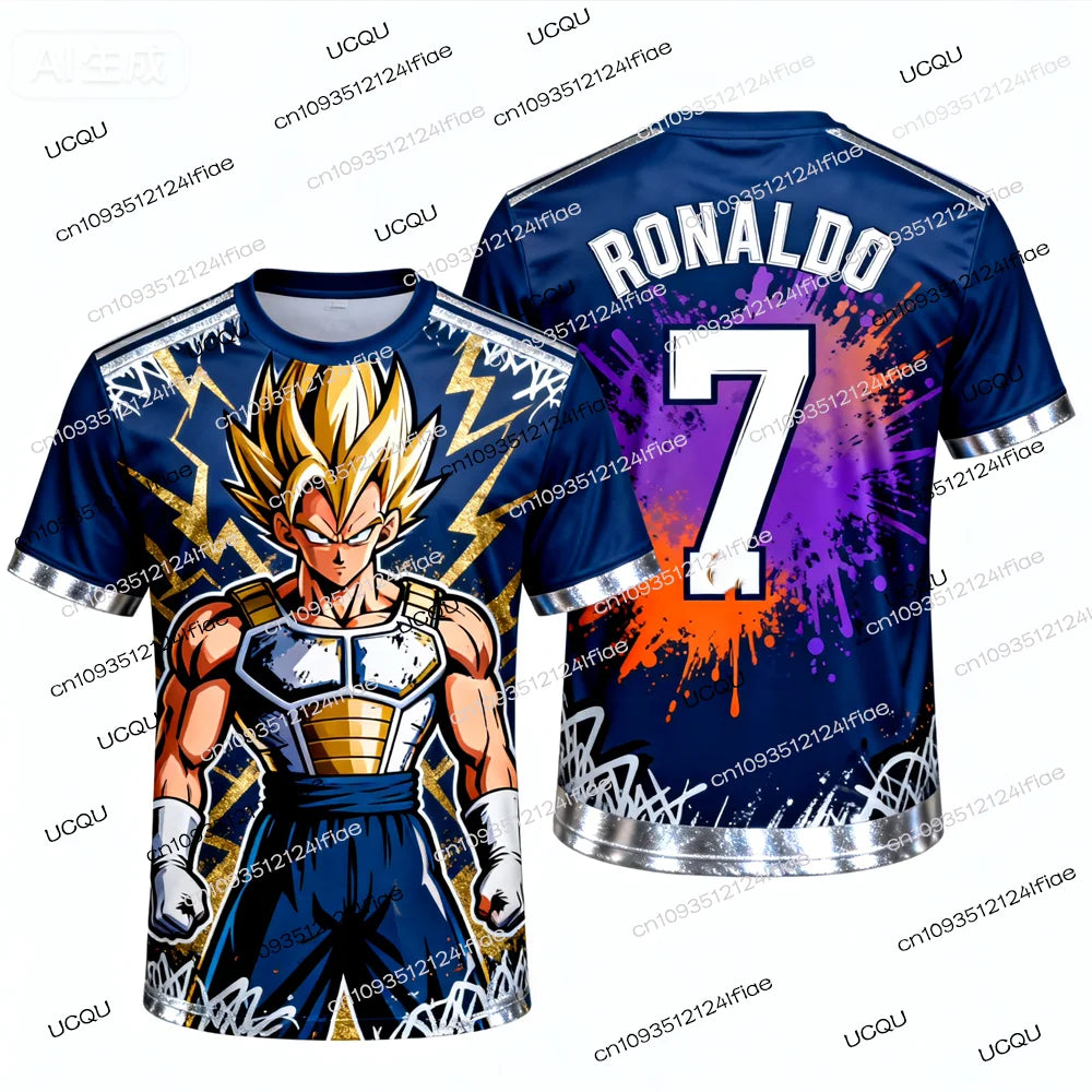 2025 New Arrivals Dragon Ball Z Goku/Vegeta Special Edition Football Jersey Ronaldo No.7 Football T-shirt Fan Special Jersey Kit