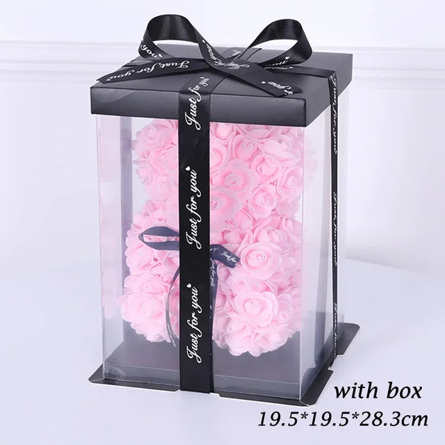 1/2pc 25cm Teddy Rose Bear with Bouquet