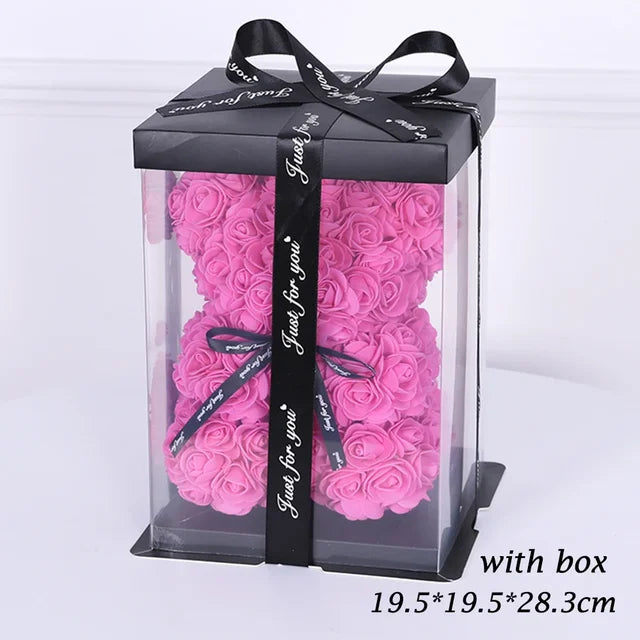 1/2pc 25cm Teddy Rose Bear with Bouquet