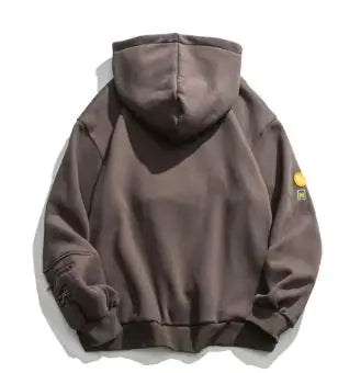 Smile Face Patchwork Capuchon Sweatshirts