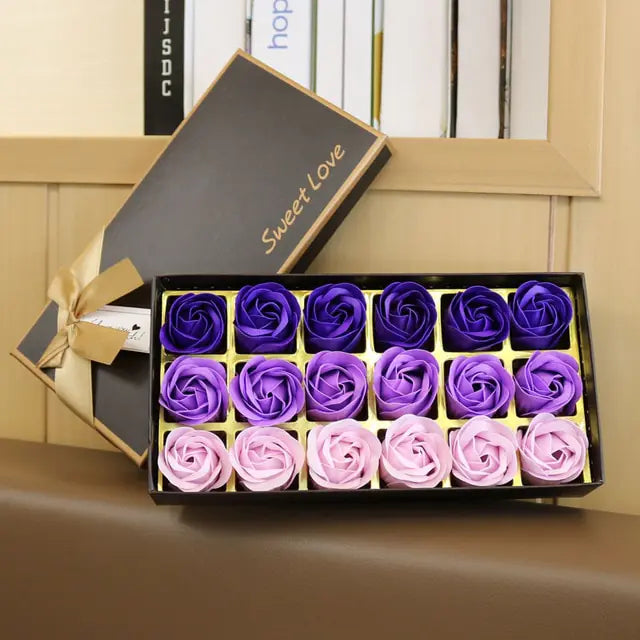 Geschenkbox mit Rosenseife
