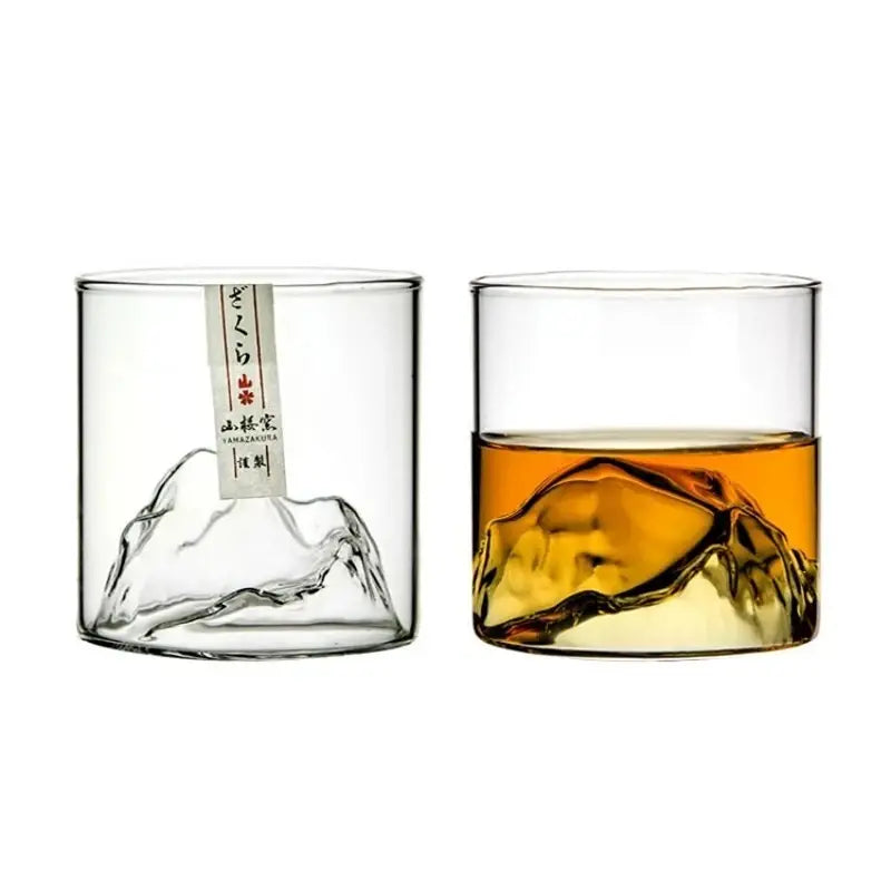 Japan 3D Berg Whiskey Glas Gletsjer