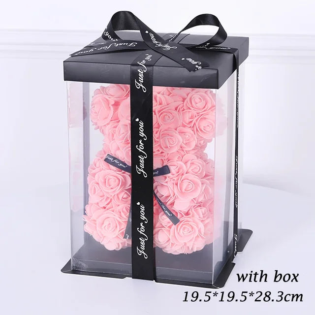 1/2pc 25cm Teddy Rose Bear with Bouquet