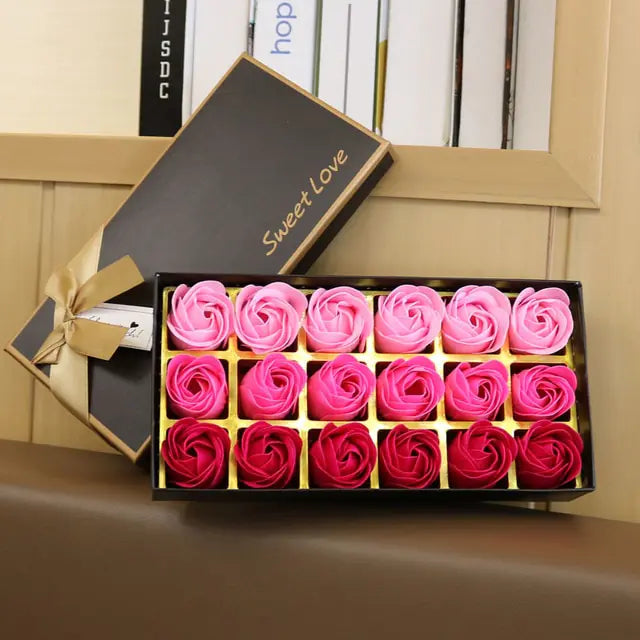 Geschenkbox mit Rosenseife