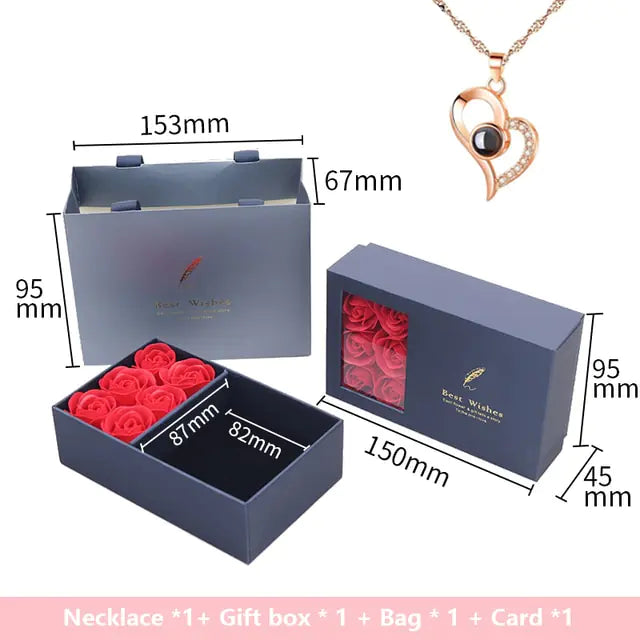 Geschenkbox mit Rosenseife
