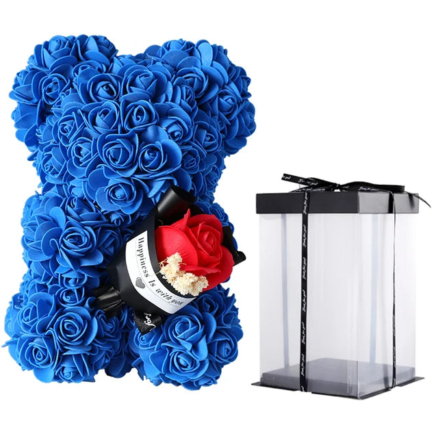 1/2pc 25cm Teddy Rose Bear with Bouquet