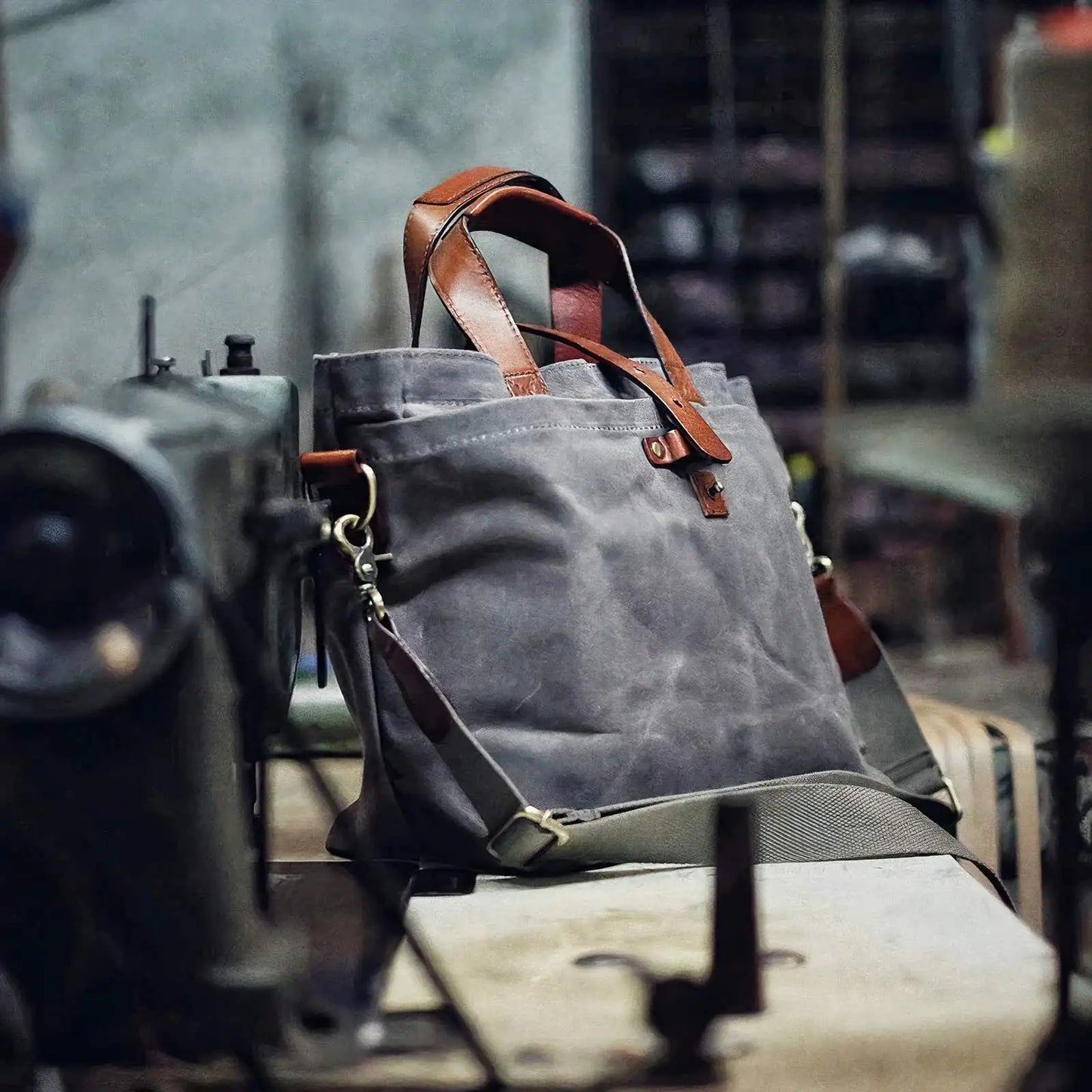 Waxed Canvas Crossbody Bag
