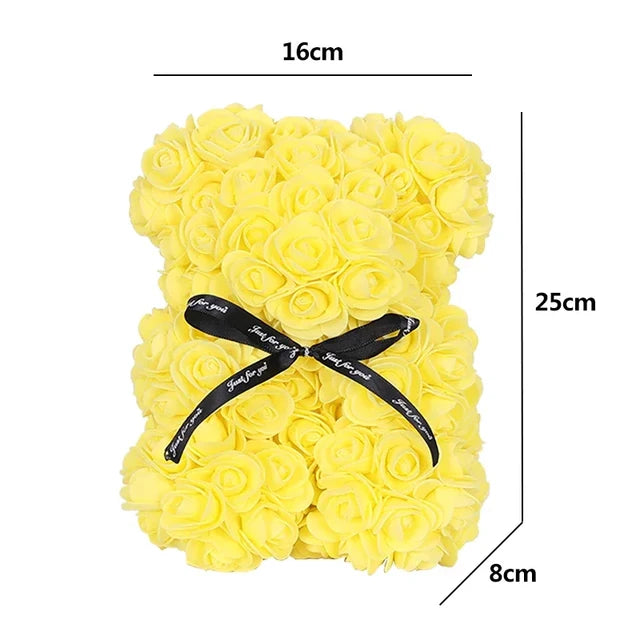 1/2pc 25cm Teddy Rose Bear with Bouquet