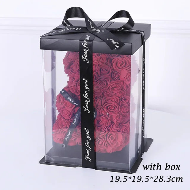 1/2pc 25cm Teddy Rose Bear with Bouquet
