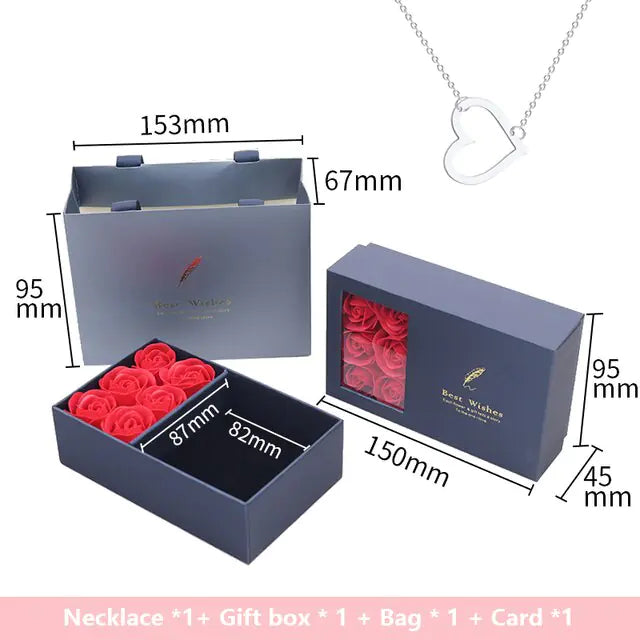 Geschenkbox mit Rosenseife