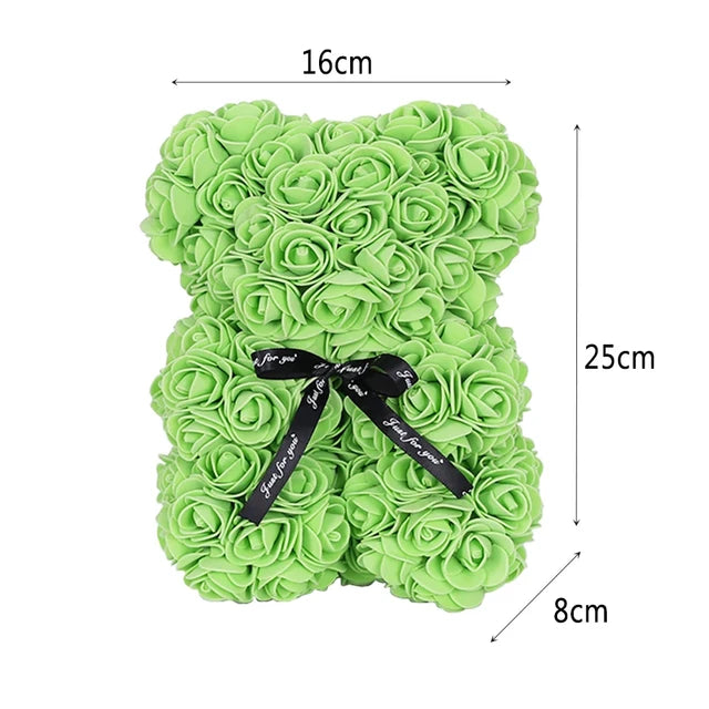 1/2pc 25cm Teddy Rose Bear with Bouquet