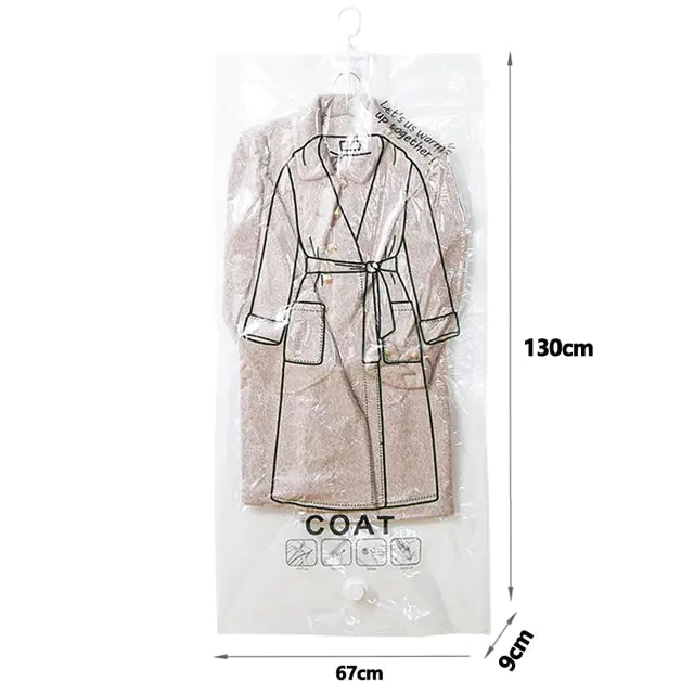 Hangende organizer voor in de kast, vacuümzak