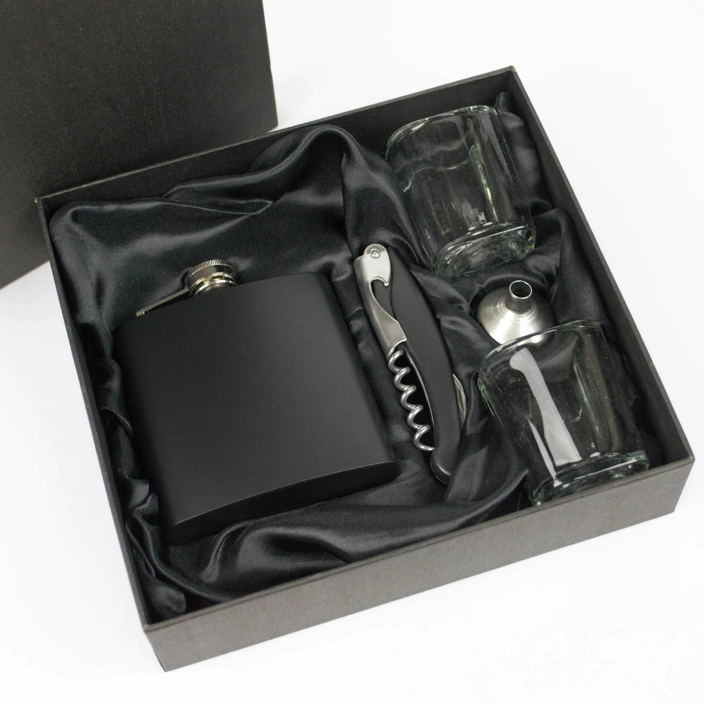 Flachmann Geschenkset - Schwarz