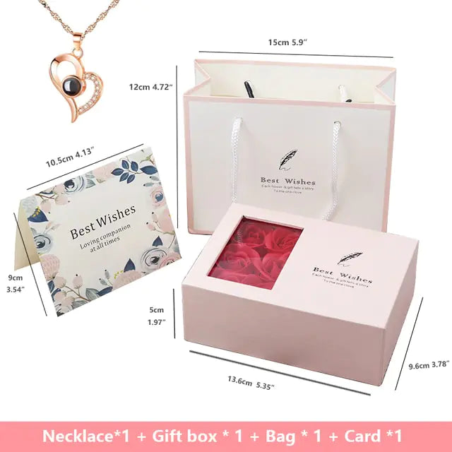 Geschenkbox mit Rosenseife