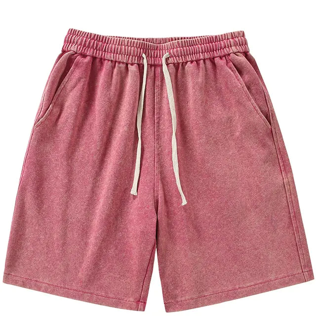 Zomerse katoenen sweatshorts met distressed look