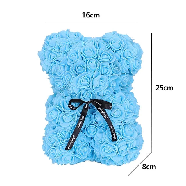 1/2pc 25cm Teddy Rose Bear with Bouquet