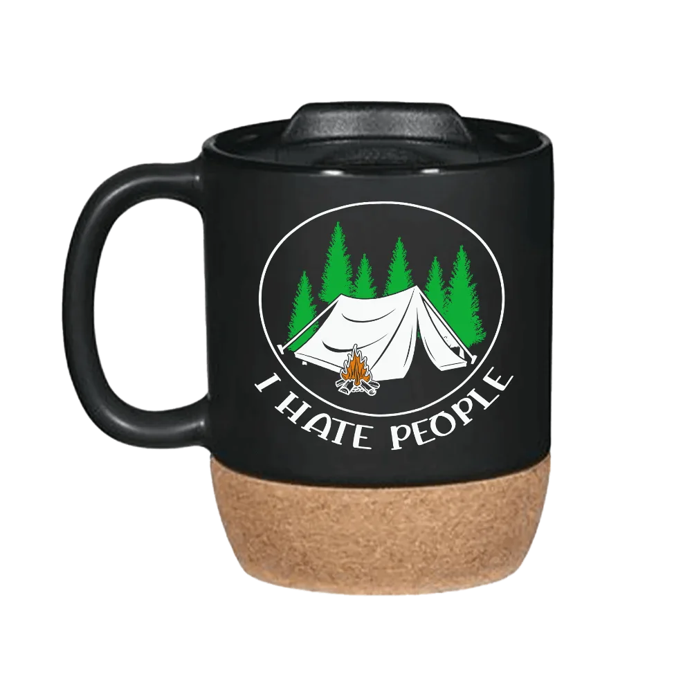 Ich hasse Menschen 15oz Korkbecher