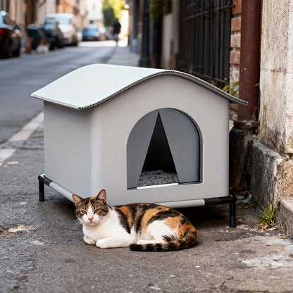 PETFEET Large Outdoor/Indoor Dog House & Cat Shelter - Heavy-Duty Oxford Fabric Pet Enclosure with Sturdy, Easy Assembly Winter Warm Tent-like Roof - Spacious Multi-Animal House for Puppies, Cats, Rabbits - All-Weather Protec