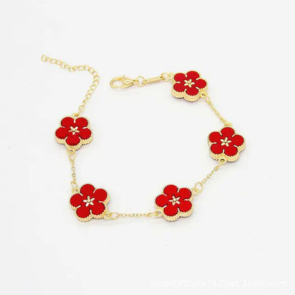 18k vergulde bloemenarmbanden