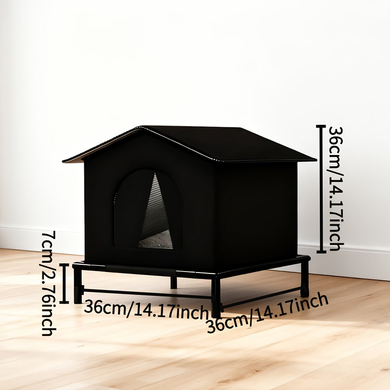 PETFEET Large Outdoor/Indoor Dog House & Cat Shelter - Heavy-Duty Oxford Fabric Pet Enclosure with Sturdy, Easy Assembly Winter Warm Tent-like Roof - Spacious Multi-Animal House for Puppies, Cats, Rabbits - All-Weather Protec