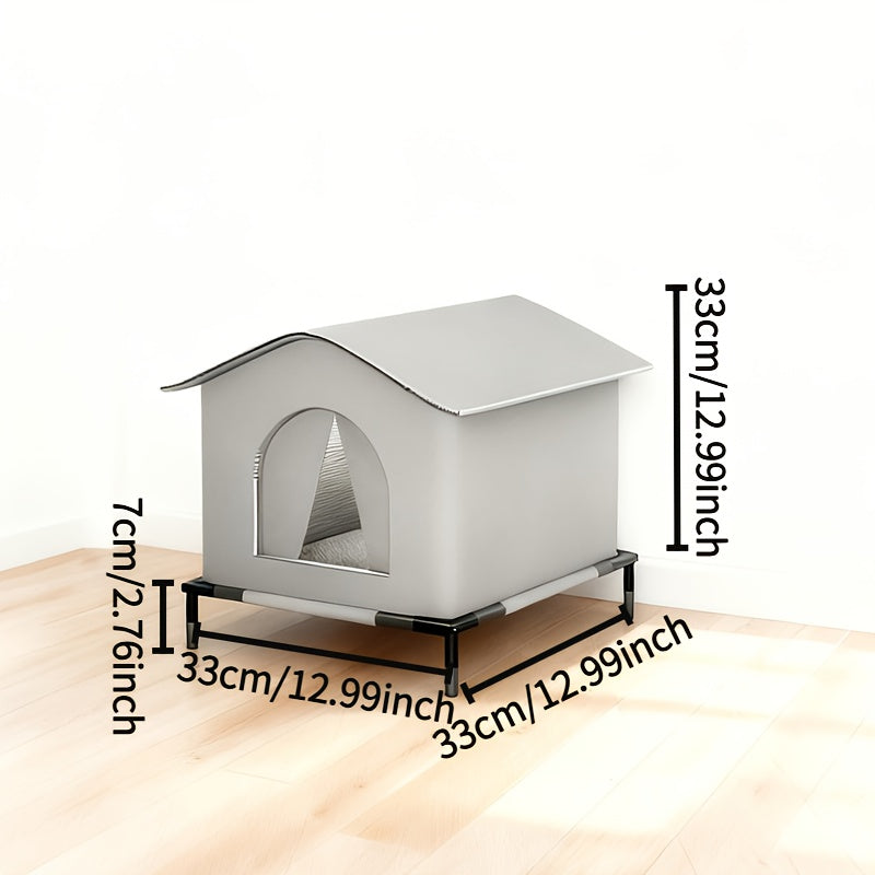 PETFEET Large Outdoor/Indoor Dog House & Cat Shelter - Heavy-Duty Oxford Fabric Pet Enclosure with Sturdy, Easy Assembly Winter Warm Tent-like Roof - Spacious Multi-Animal House for Puppies, Cats, Rabbits - All-Weather Protec