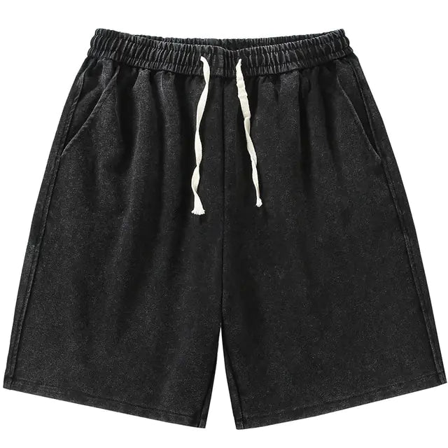 Zomerse katoenen sweatshorts met distressed look