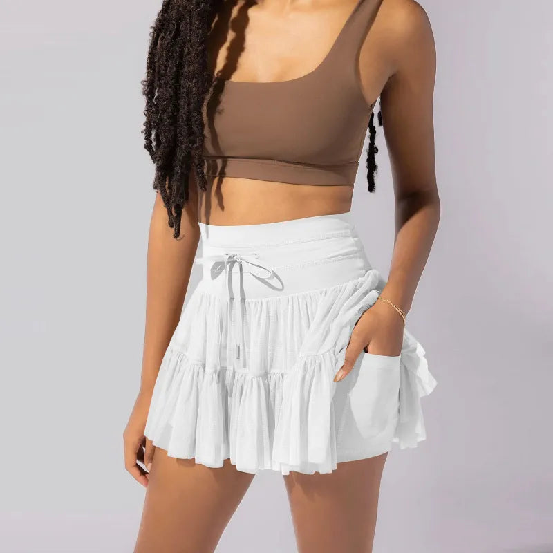 High Waist Lace Skorts