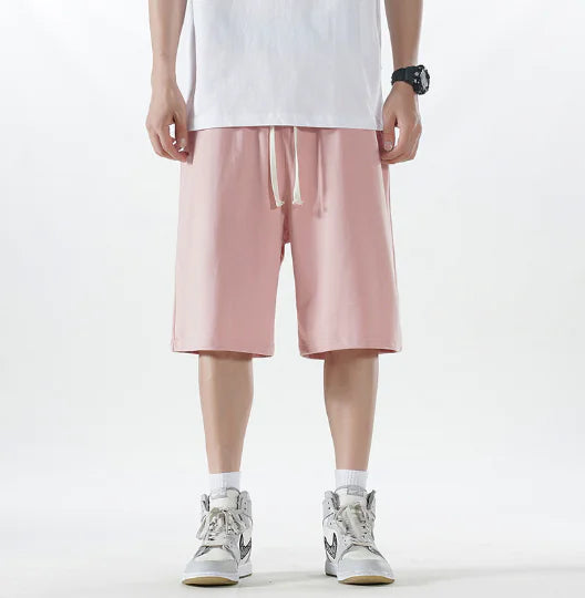 Zomerse katoenen sweatshorts met distressed look