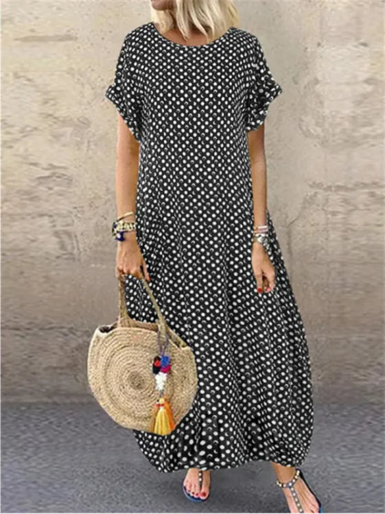 Retro-Brise-Kleid mit Polka Dots