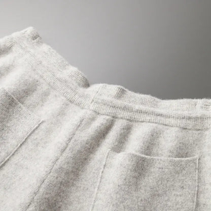 Zuiver wollen gebreide broek voor heren