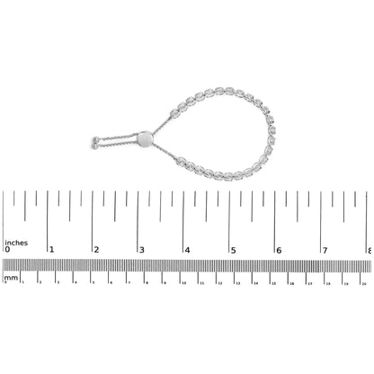 14K witgouden 6,00 Cttw diamanten 4”-10” verstelbare Bolo tennisarmband (IJ-kleur, I1-I2 helderheid)