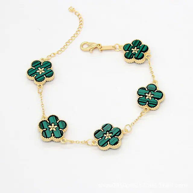 18k vergulde bloemenarmbanden