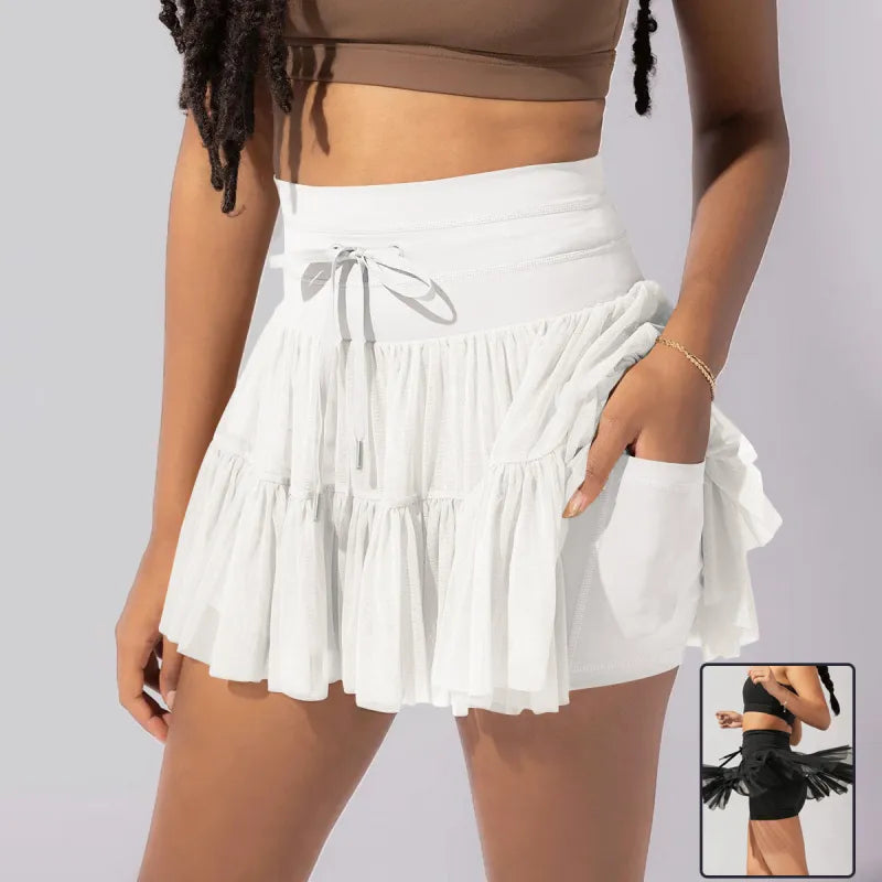 High Waist Lace Skorts