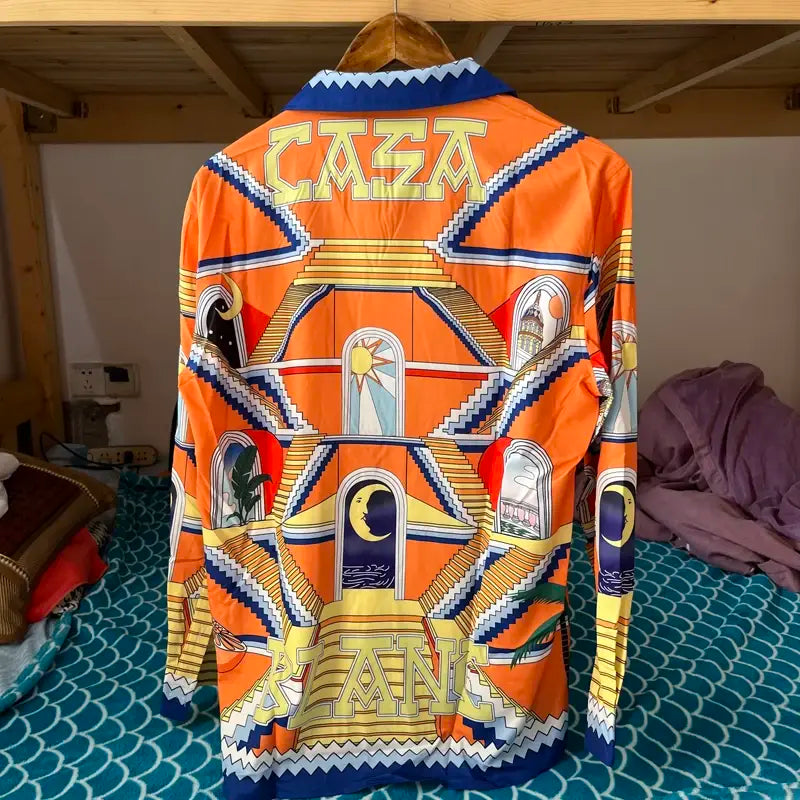 Hawaiiaans shirt met sulfeenmouwen