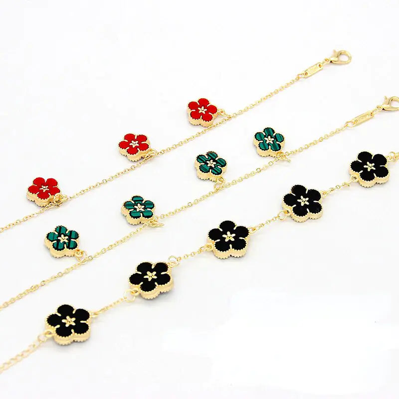 18k vergulde bloemenarmbanden