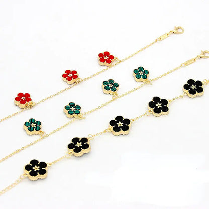 18k vergulde bloemenarmbanden