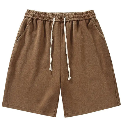 Zomerse katoenen sweatshorts met distressed look