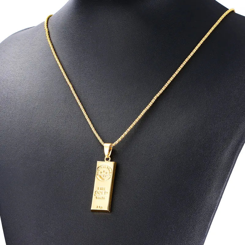 Gouden kleur staaf ketting