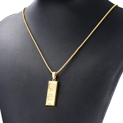 Gouden kleur staaf ketting